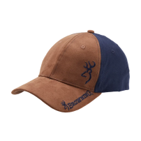 Berretto BROWNING SEAN CAP 100%Cotone e EcoSuede Marrone/BluNavy