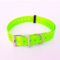 Collare Alta Visibilità Biothane VERDE Larghezza da 25mm Lunghezza 640mm