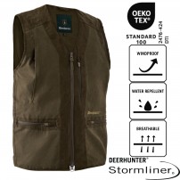 Gilet da caccia DEERHUNTER EAGLE WAISTCOAT rifinito in Eco-Suede Idrorepellente TarmarcGreen