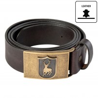 Cintura DEERHUNTER Cuoio con Fibbia a Strozzo e Logo Deerhunter DarkBrown