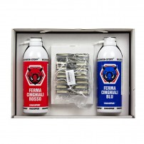 HAGOPUR FERMA CINGHIALI SET spray ROSSO da 400ml + BLU da 400 ml + 10 striscie in alluminio Barriera olfattiva per cinghiali