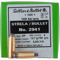 SELLIER&BELLOT 2941 Palle SP Cal.8 mm.318'' 196gr Conf. da 100 palle