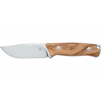 FOX RIFLE MUZZLE 664 Coltello da caccia con lama fissa in ACCIAIO INOX BECUT Satinata e Legno d'ulivo