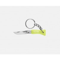 OPINEL nr.2 INOX Coltello ripiegabile in acciaio con lama da 3,5cm con PORTACHIAVI colore ANICE