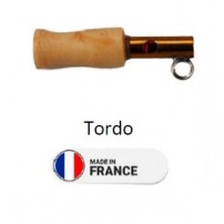 HELLEN BAUD Richiamo tordo bottaccio in legno voce ottone con anellino cm.4,5 cod.20bis