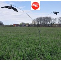 Giostra per colombacci completa di 2 colombacci in volo super leggeri con ali in microfibra