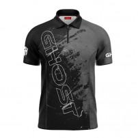 GHOST T-SHIRT PRO GREY Competion Polo Tecnica con Zip Grey/Black