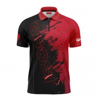 GHOST T-SHIRT PRO RED Competion Polo Tecnica con Zip Red/Black