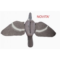 GR PLAST Colombaccio in plastica con ali aperte in microfibra per aste a C