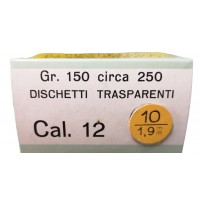 GUALANDI CARTONCINI DI CHIUSURA Cal.12 Numerato Nr.10 Gialli Conf. da 250 circa