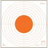 Bersaglio per tiro speciale per pistola e carabina in carta stampata in ARANCIO cod.839