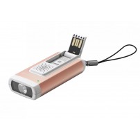 LED LENSER K6R SAFETY Mini tordia a led CON ALLARME SONORO con portachiavi ORO da 400 Lumens Ricaricabile USB
