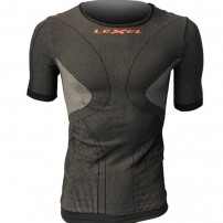 T-Shirt Intima Tecnica LEXEL Termoregolante Nero Logo Arancio