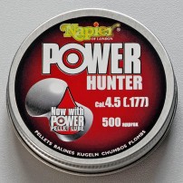 NAPIER of LONDON Power HUNTER Pallini calibro 4,5.177 7,72grs LUBRIFICATI Conf. da 500 pallini
