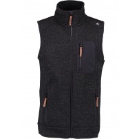 !!!SALDI -50%!!! Gilet OS TRACHTEN KLESI in Maglia con interno in Pile collo alto Nero Melange