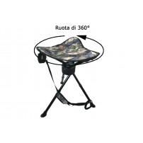 Sgabello da caccia, treppiedi in ferro altezza da 46 a 56cm