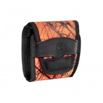 Portacolpi RISERVA R2296 Borsetto ON DUTY per Carabina in Nylon+Pelle 7 Celle Arancio/Nero