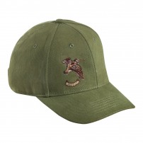 Berretto RISERVA 100% Cotone Twill con Ricamo BECCACCIA Verde cod.R9028BEC