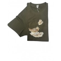T-shirt BARTAVEL NATURE con Stampa Beccaccia KAKI