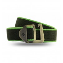 Cintura TRABALDO STRETCH Fissaggio ad Asola Verde con bordo VerdeFluo