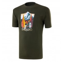 T-shirt TRABALDO IDENTITY T-SHIRT in Cotone Elasticizzato con stampa Hunter