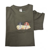 T-shirt Bambino BARTAVEL NATURE con Stampa Setter Verde