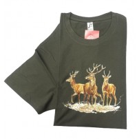 T-shirt BARTAVEL NATURE con Stampa Caprioli Verde