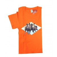 T-shirt BARTAVEL NATURE con Stampa Cinghiali Orange