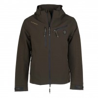 Giacca Impermeabile UNIVERS PUSTERIA U-TEX con cappuccio e rinforzi RK-TEX VerdeScuro
