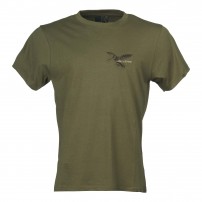 T-Shirt Tecnica UNIVERS Stampa Beccaccia 100% Cotone Verde