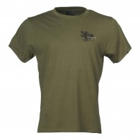 T-Shirt Tecnica UNIVERS Stampa Cinghiale 100% Cotone Verde
