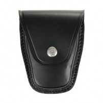 PortaManette Chiuso VEGA HOLSTER in pelle naturale riciclabile Nero cod.1P25N