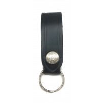 VEGA HOLSTER Passante e/o PortaChiavi con anello tondo a Spirale in Pelle Nero cod.1V16
