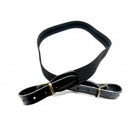 VEGA HOLSTER Bretella Nastro Nera con Antiscivolo attacchi in cuoio larga 3 cm