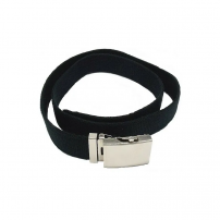 Cintura VEGA HOLSTER h4cm con fibbia neutra in Canapa Nero