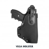 VEGA HOLSTER Fondina in cordura da cintura con sgancio rapido a bottone e passante di sicurezza per JPX4 PIEXON