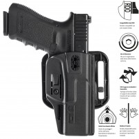 VEGA HOLSTER HYBRID Fondina polimero ad iniezione per porto occulto GLOCK 19/19X/23/25/32/38/45 cod.VJH809