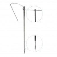 TRIVELLA in acciaio zincato porta aste GIOSTRE h 92cm