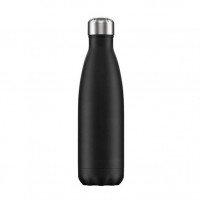 Borraccia Termica in Acciaio Inox da 500ml colore NERO con tappo inox