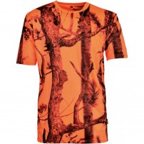 T-shirt PERCUSSION T-SHIRT DE CHASSE per la Caccia Ghost Camo Blaze&Black