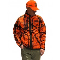 Giacca/Pile ZOTTA FOREST REVERSE MAN JACKET Reversibile ShockingOrange/Verde