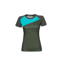 T-shirt Tecnica ZOTTA FOREST SKY WOMAN Verde Turchese