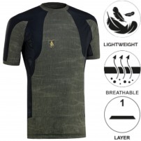 T-shirt TRABALDO CIRRUS BREEZE Traspirante ad Asciugatura Rapida e con Protezione Solare Nero/Verde