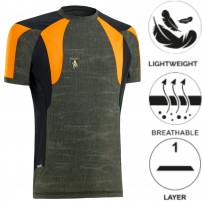 T-shirt TRABALDO CIRRUS BREEZE HV Traspirante ad Asciugatura Rapida e con Protezione Solare VerdeArancio