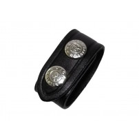 VEGA HOLSTER Distanziale in Pelle con Doppio Bottone Nero cod.1V00