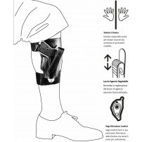 VEGA HOLSTER Fondina da caviglia in cuoio per Beretta e Walther cod.CB122