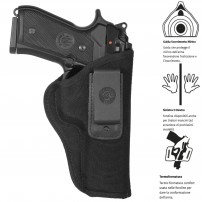 VEGA HOLSTER Fondina  interna Cordura Termoformata per Porto Occulto con clip Glock Walther cod.IF205N