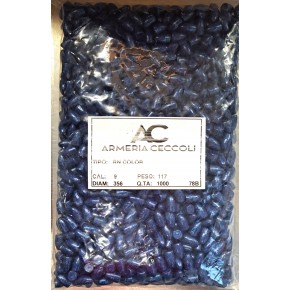 ARMERIA CECCOLI Palle Verniciate calibro 9mm.356 117 grani RN BB Conf. da 1.000 palle