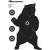 BEAST HUNTER Bersaglio di carta con sagoma ORSO 59x42cm SINGOLO FOGLIO