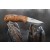 HELLE NIPA 657 Coltello da caccia con manico in legno di betulla riccia levigata cod.12C27